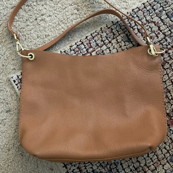 Ted Baker Tan pebbled Leather convertible crossbody / Shoulder Bag - Picture 5 of 6